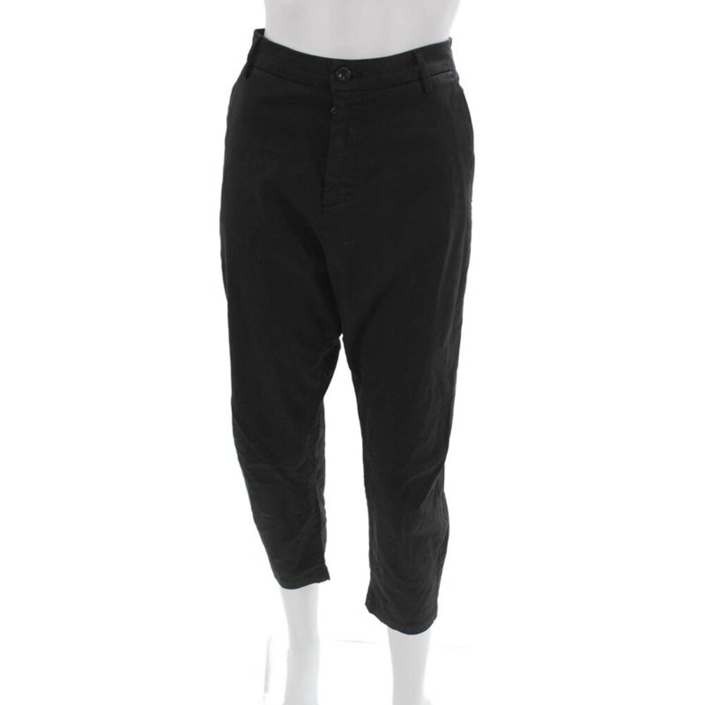 Masons Men Jogger Pants Black Cotton Button Size 40